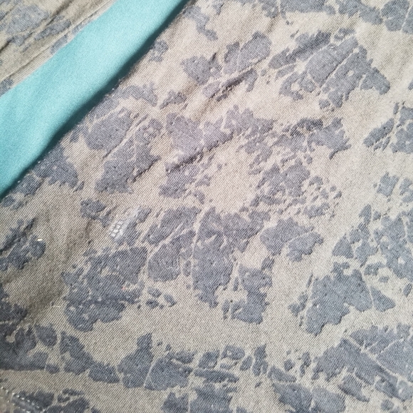 Lole Cowl Neck, Long Sleeve, Sheer Burnout Grey Top - Picture 5 of 6